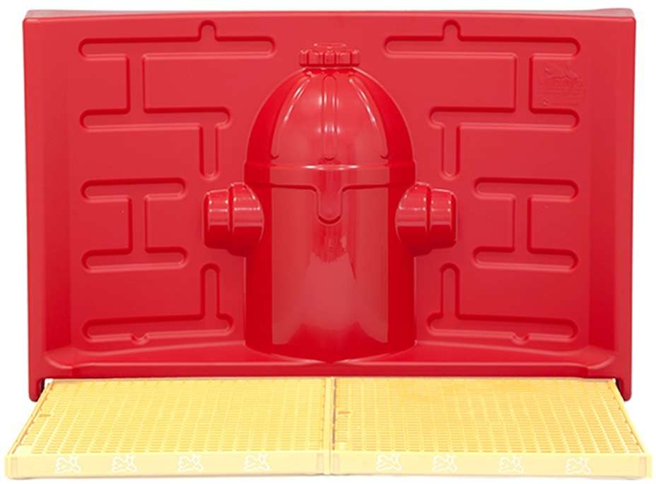 Kit Pipidollys Sanitário Luxo Creme com Acessório Vermelho para Cães Machos - Tam. Único