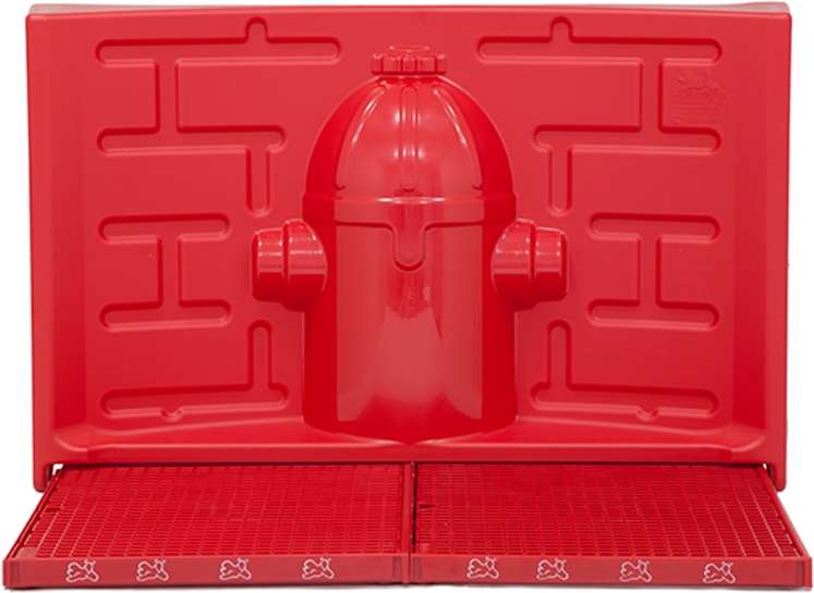 Kit Pipidollys Sanitário Luxo Vermelho com Acessório Vermelho para Cães Machos - Tam. Único
