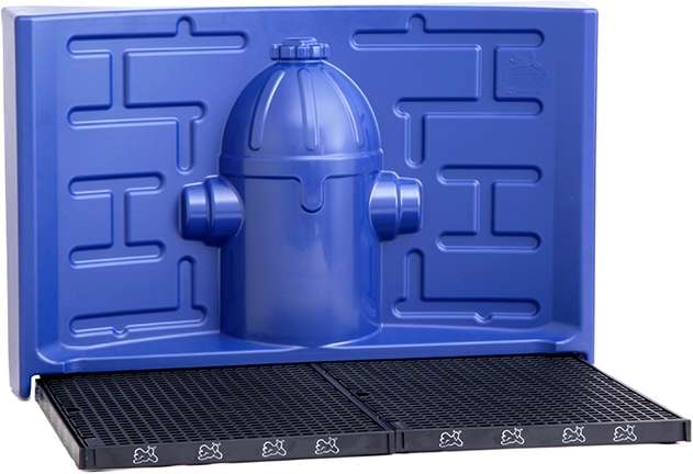 Kit Pipidollys Sanitário Luxo Preto com Acessório Azul para Cães Machos - Tam. Único