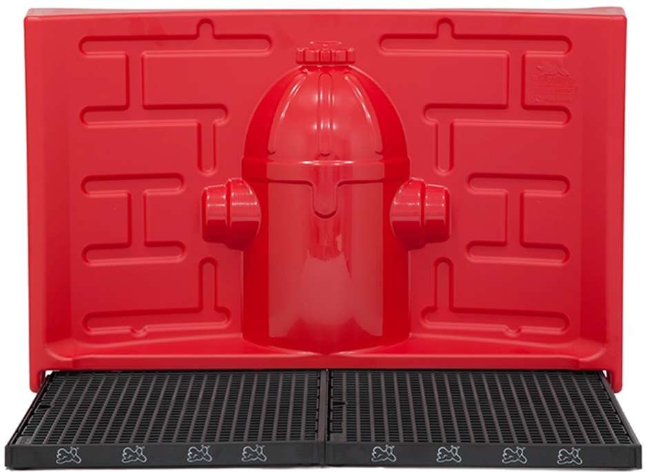 Kit Pipidollys Sanitário Luxo Preto com Acessório Vermelho para Cães Machos - Tam. Único