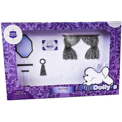 Kit Pipidollys Sanitário Luxo Preto para Cães Fêmeas