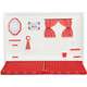 Kit Pipidollys Sanitário Luxo para Cães Fêmeas - Vermelho