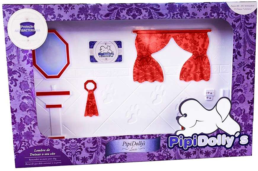 Kit Pipidollys Sanitário Luxo Vermelho para Cães Fêmeas - Tam. Único