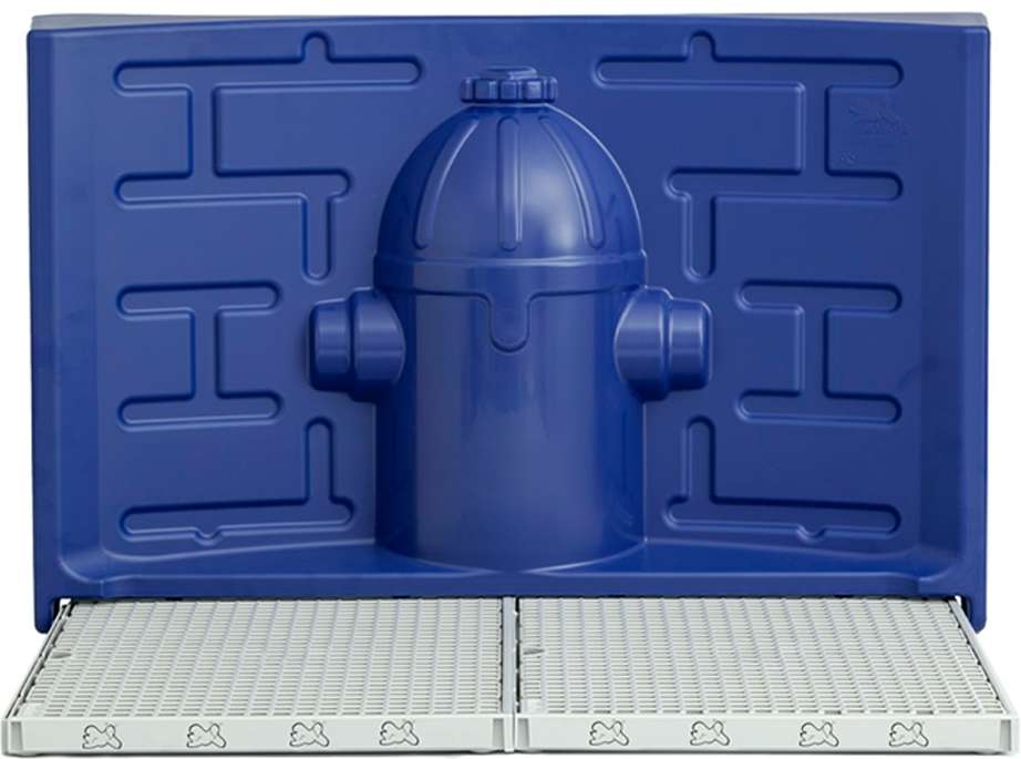 Kit Pipidollys Sanitário Luxo Cinza com Acessório Azul para Cães Machos - Tam. Único