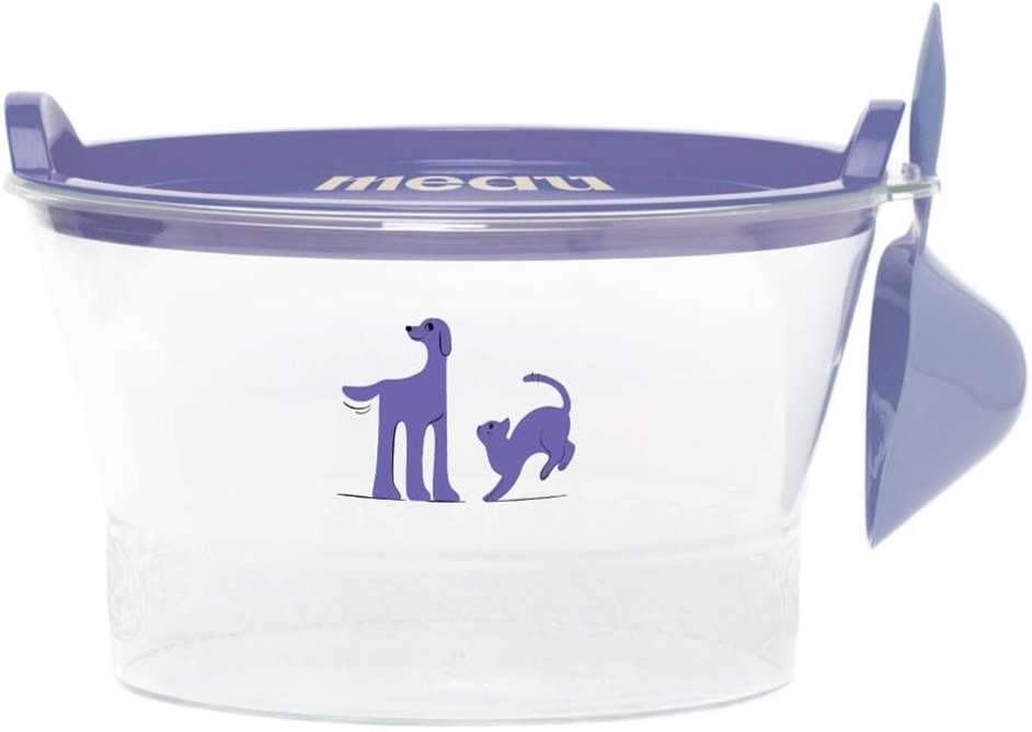 Porta Ração Meau Roxo com Pá Dosadora - 1Kg