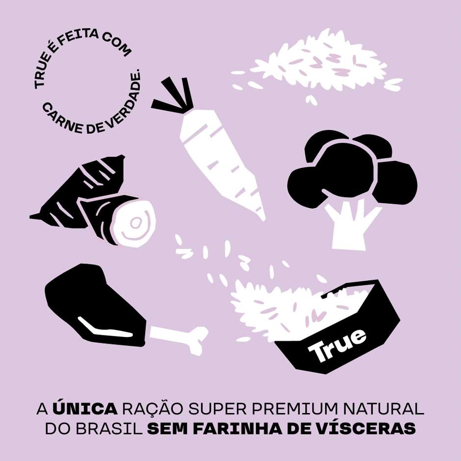 Ração Natural True para Gatos Adultos Castrados - 1Kg