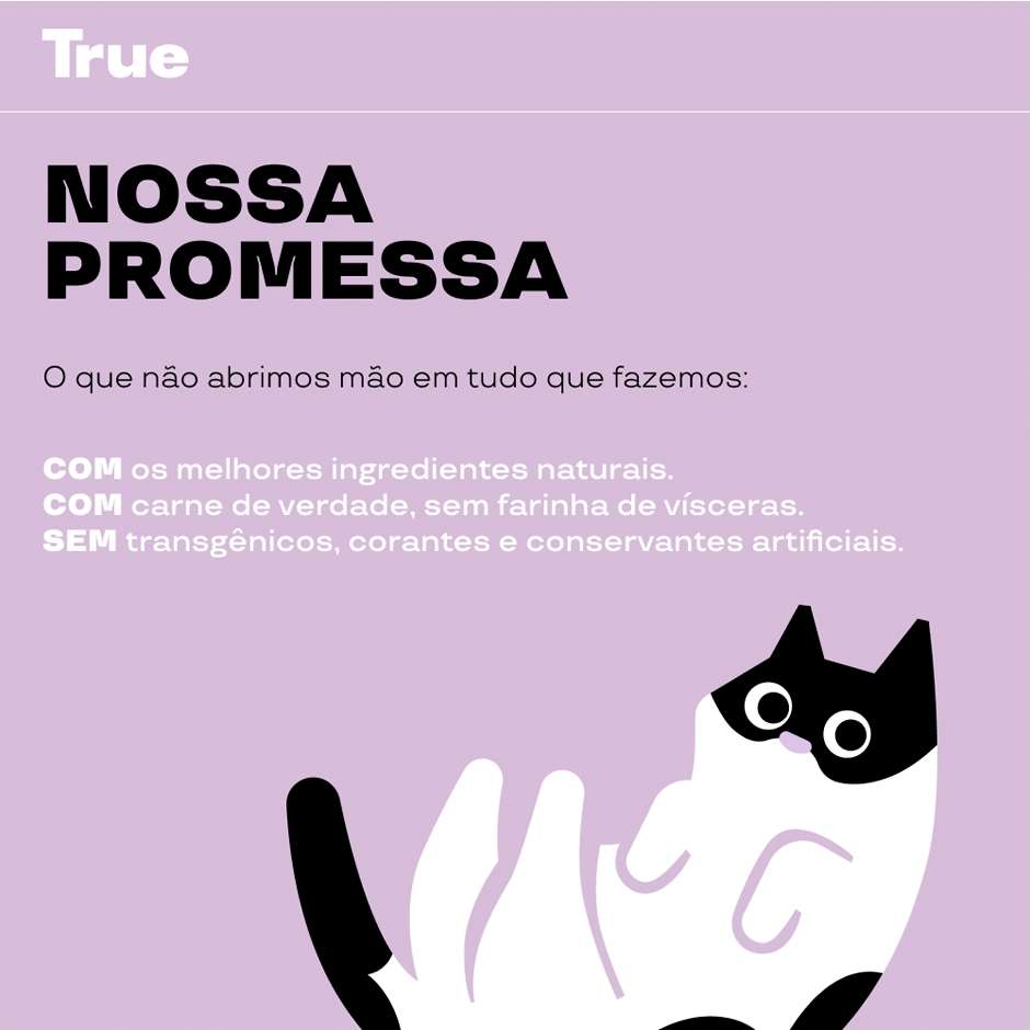 Ração Natural True para Gatos Adultos Castrados - 1Kg
