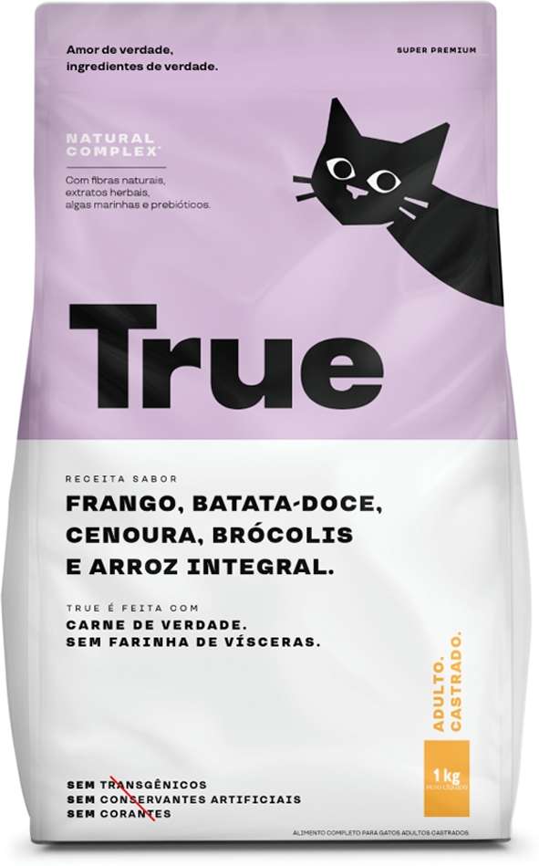 Ração Natural True para Gatos Adultos Castrados - 1Kg
