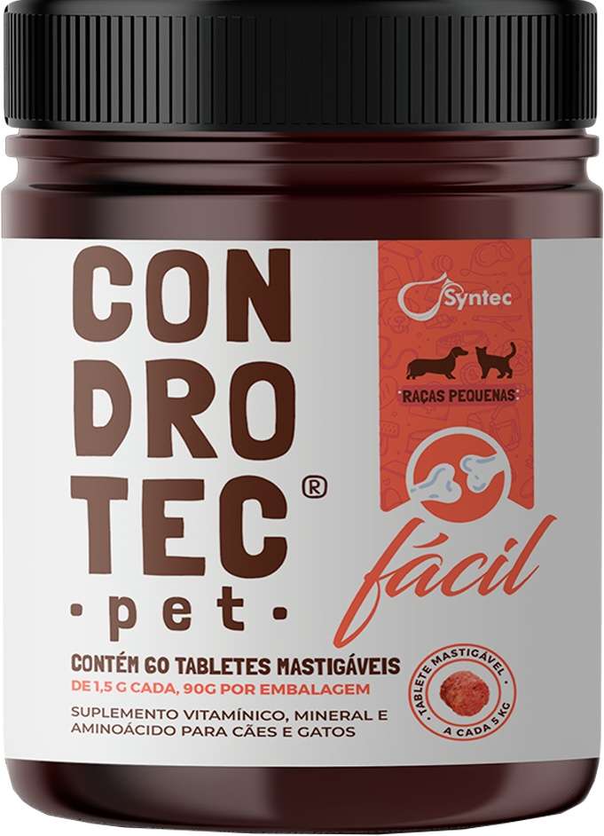 Suplemento Alimentar Syntec Condrotec Pet Fácil para Cães e Gatos Porte Pequeno - 60 Tabletes