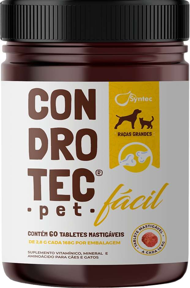 Suplemento Alimentar Syntec Condrotec Pet Fácil para Cães e Gatos Porte Grande - 60 Tabletes