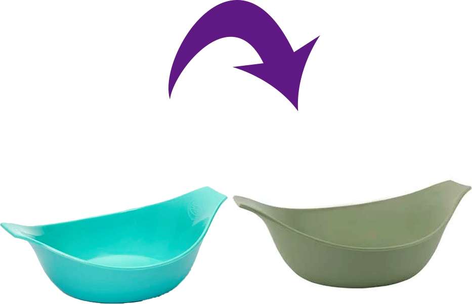 Comedouro Família de Estimação Verde com 2 Abas para Gatos - Verde
