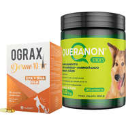 Kit Avert Suplemento Ograx Derme 10 e Suplemento Vitamínico Aminoácido Queranon Stick's - 30 Cápsulas + 30 Sticks