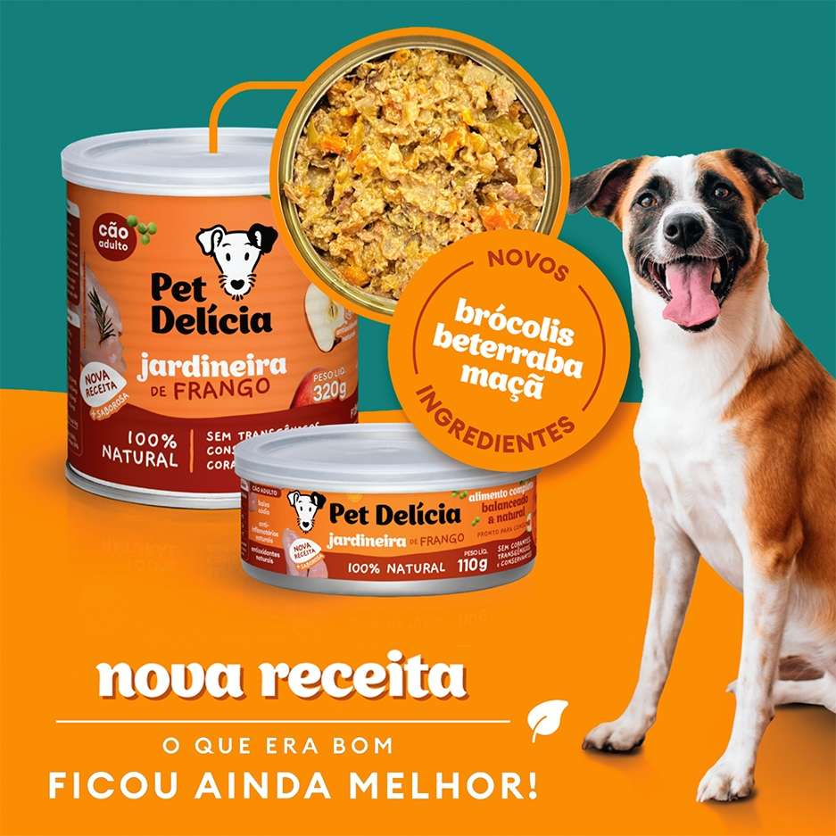 Ração Úmida Pet Delícia Natural Jardineira de Frango - 320 g