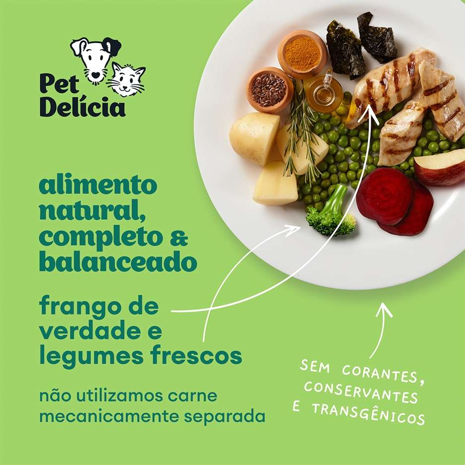 Ração Úmida Pet Delícia Natural Jardineira de Frango - 320 g