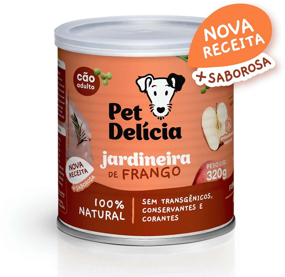 Ração Úmida Pet Delícia Natural Jardineira de Frango - 320 g