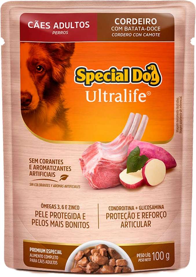 Ração Úmida Special Dog Sachê Cordeiro com Batata Doce para Cães Adultos - 100 g