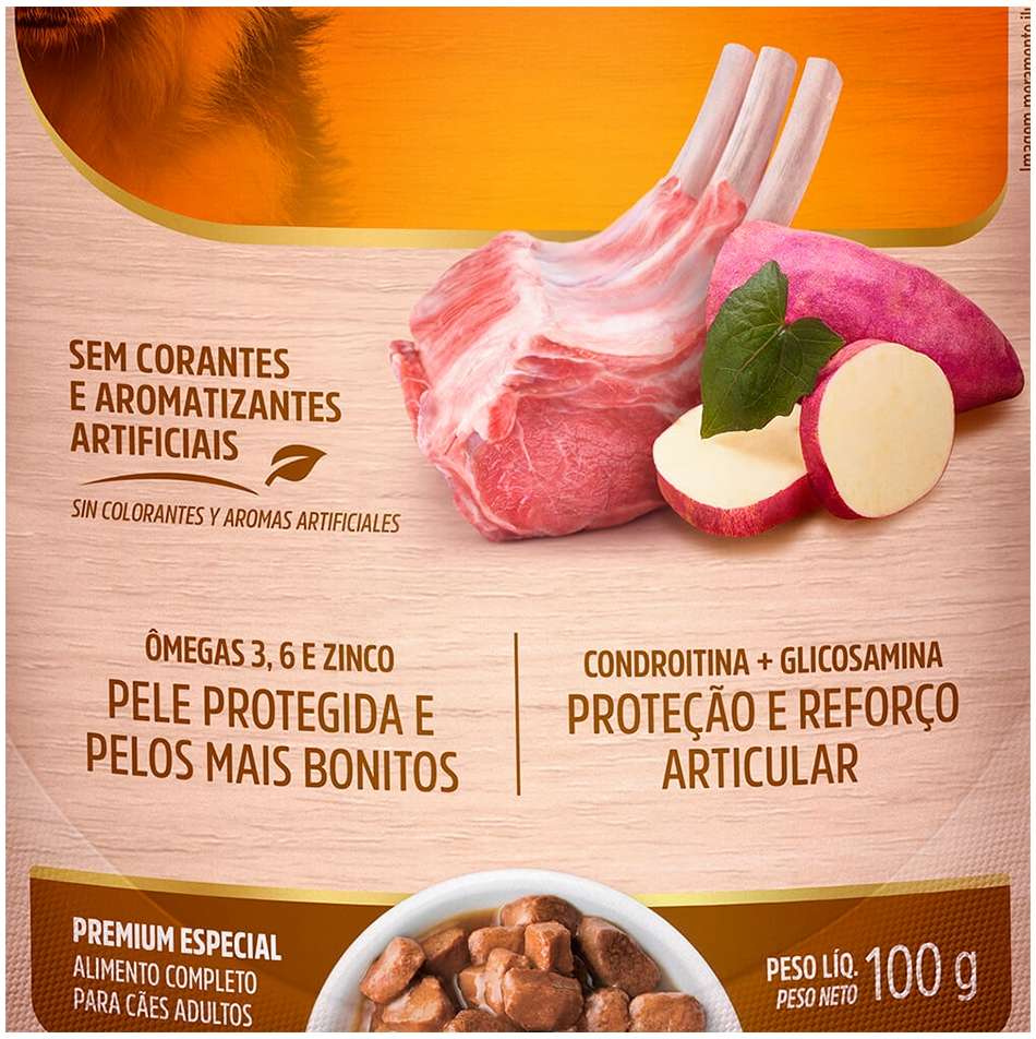 Ração Úmida Special Dog Sachê Cordeiro com Batata Doce para Cães Adultos - 100 g