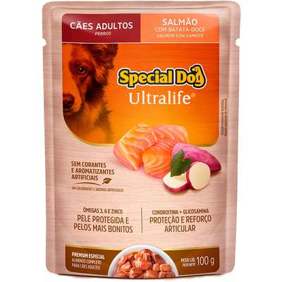 Ração Úmida Special Dog Sachê Salmão com Batata Doce para Cães Adultos