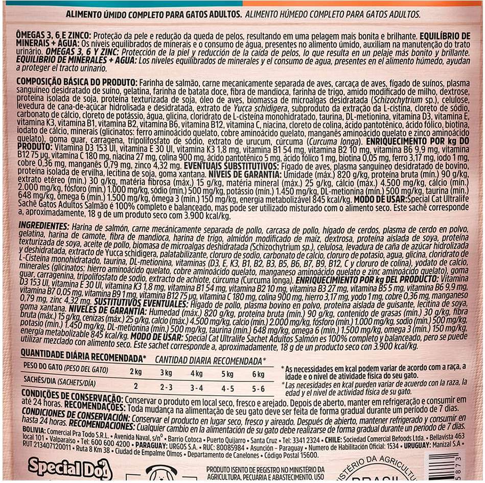 Ração Úmida Special Cat Salmão com Batata Doce para Gatos Adultos - 85 g