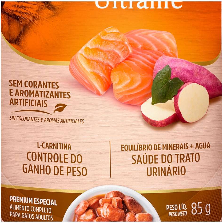 Ração Úmida Special Cat Salmão com Batata Doce para Gatos Adultos Castrados - 85 g