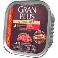 Ração Úmida GranPlus Gourmet Patê Carne para Gatos Adultos - 150 g