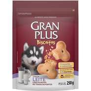 Biscoito GranPlus para Cães Filhotes Sabor Leite - 250 g