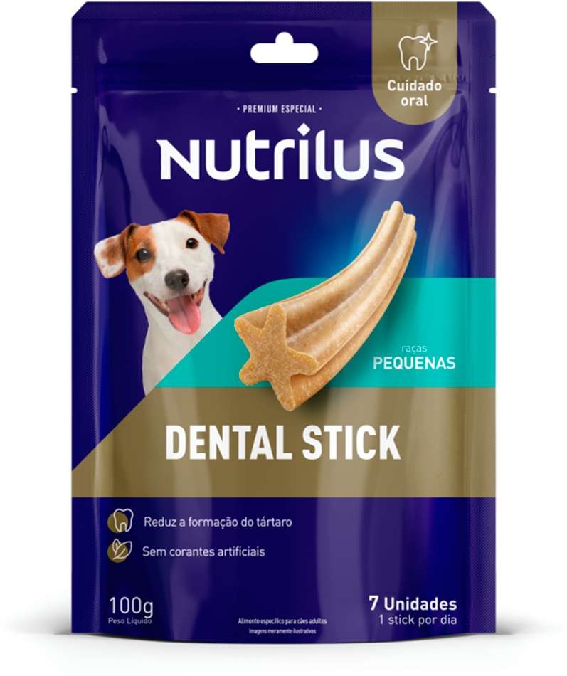 Kit Nutrilus Biscoito, Dental Stick e Bifinho Mini para Cães Adultos Porte Pequeno - 500 g + 100 g + 500 g
