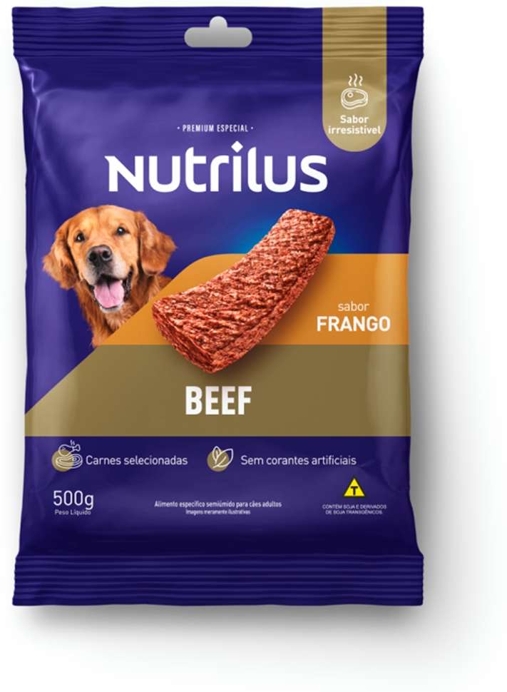 Kit Nutrilus Dental Stick, Biscoito e Bifinho para Cães Adultos Porte Grande - 280 g + 500 g + 500 g