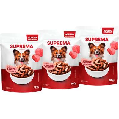 Ração Úmida Suprema Carne ao Molho para Cães Adultos de Raças Pequenas