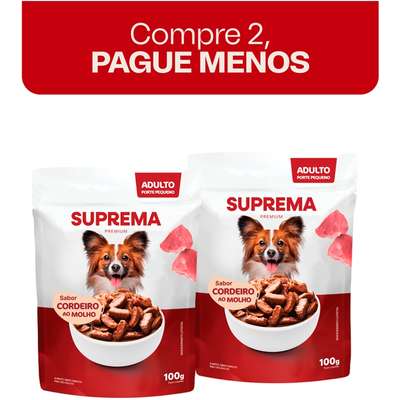 Ração Úmida Suprema Cordeiro ao Molho para Cães Adultos de Raças Pequenas