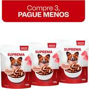 Kit Suprema Ração Úmida Sabor Cordeiro ao Molho para Cães Adultos Raças Pequenas - 300 g (3 Sachês 100 g)