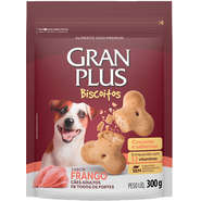 Biscoito GranPlus para Cães Adultos Sabor Frango - 300 g