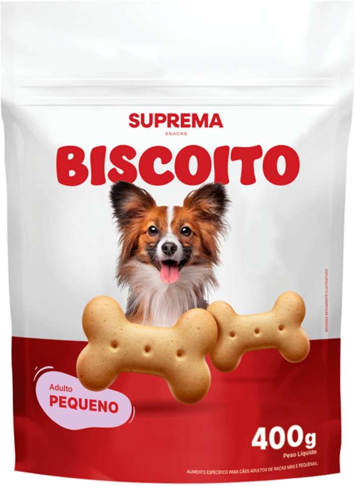 Kit Suprema Biscoito para Cães Adultos Porte Pequeno - 800 g (2 Pacotes 400 g)