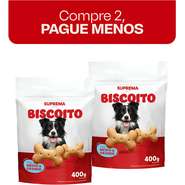 Kit Suprema Biscoito para Cães Adultos Porte Médio e Grande - 800 g (2 Pacotes 400 g)