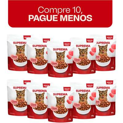 Ração Úmida Suprema Carne ao Molho para Gatos Adultos Castrados