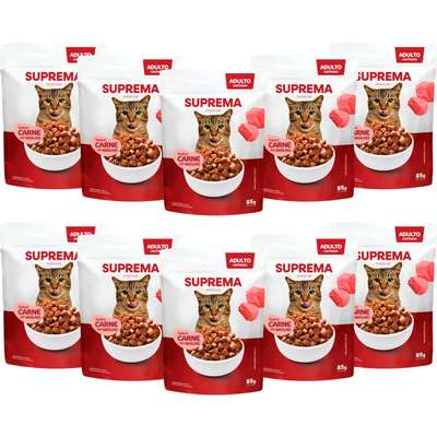 Ração Úmida Suprema Carne ao Molho para Gatos Adultos Castrados