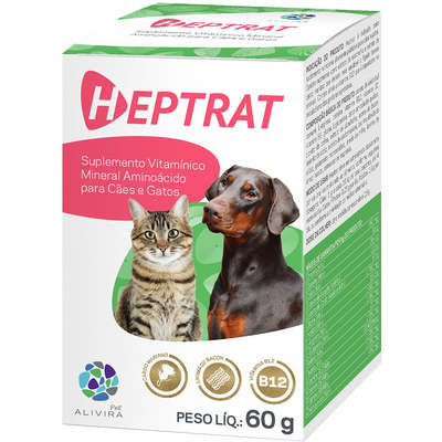 Suplemento Vitamínico Mineral Aminoácido Heptrat para Cães e Gatos