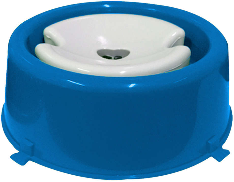 Bebedouro Furacão Pet Plástico Pop Azul Pelos Longos - 1 L