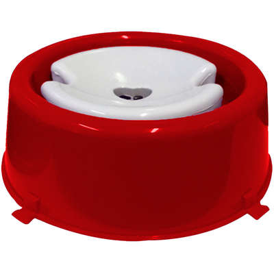 Bebedouro Furacão Pet Plástico Pop Vermelho Pelos Longos