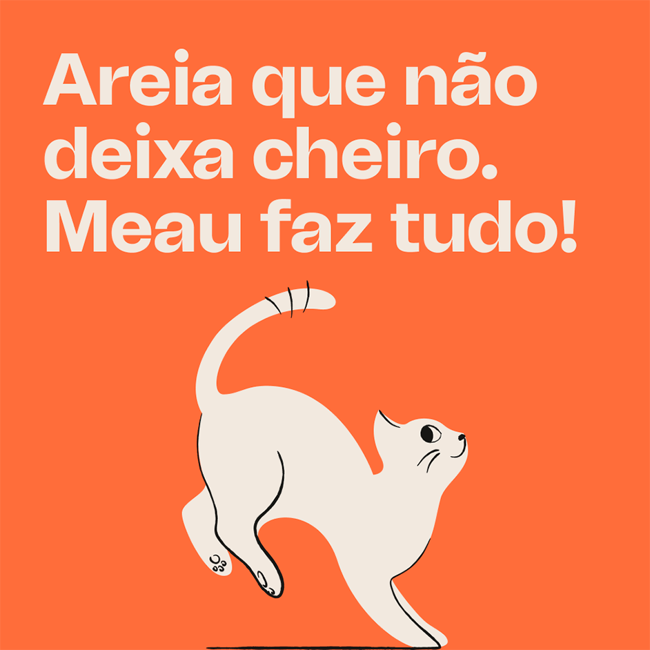 Areia Sanitária Mineral Meau Super Seca para Gatos - 4Kg