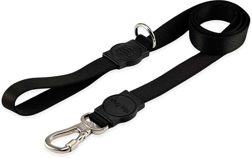 Kit Guia Premium + Peitoral Antipuxão Dog Trip Brasil Classic Black para Cães - Tam. M