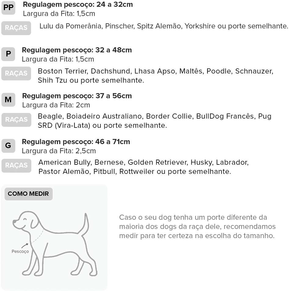 Coleira Premium Dog Trip Brasil Padang para Cães - Tam. G