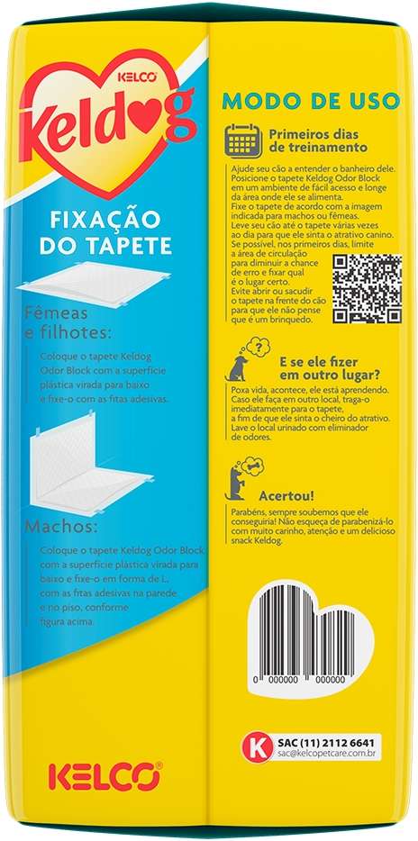 Tapete Higiênico Kelco Keldog Slim Ultra Dry Odor Block - 50 unidades