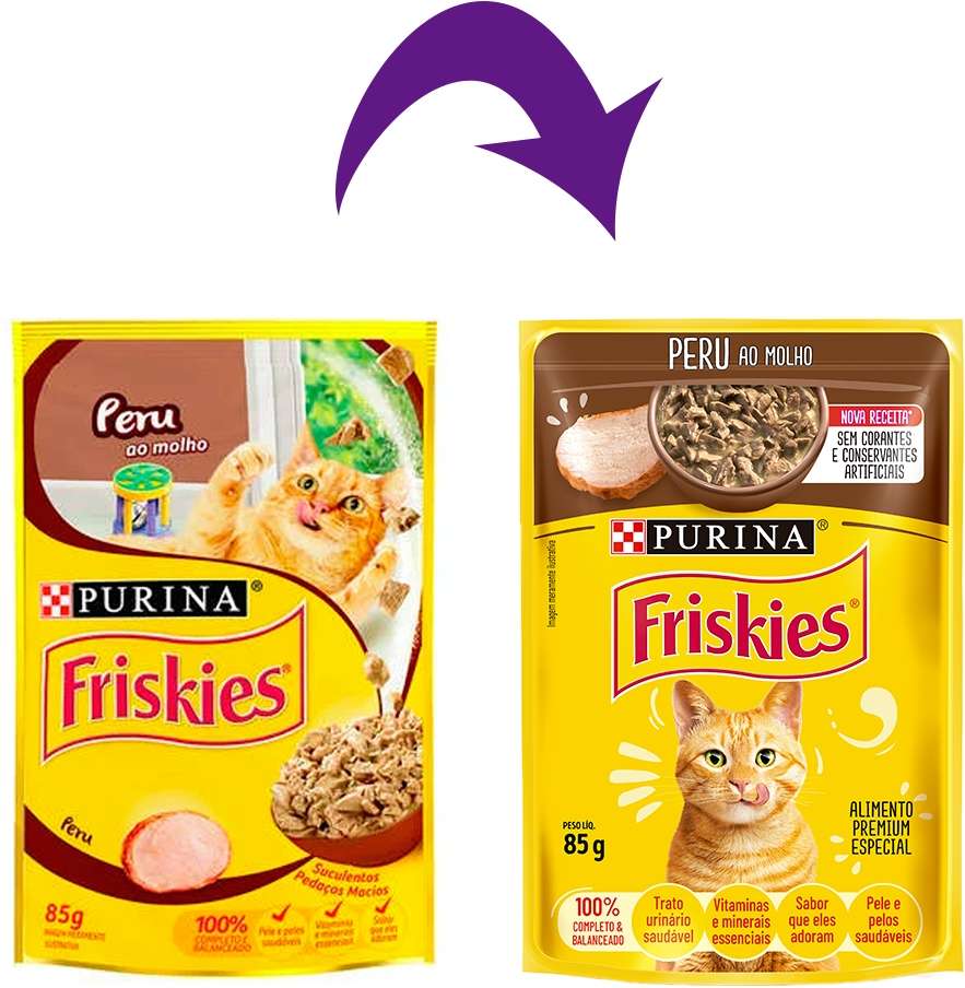 Ração Nestlé Purina Friskies Sachê Peru ao Molho para Gatos - 85 g