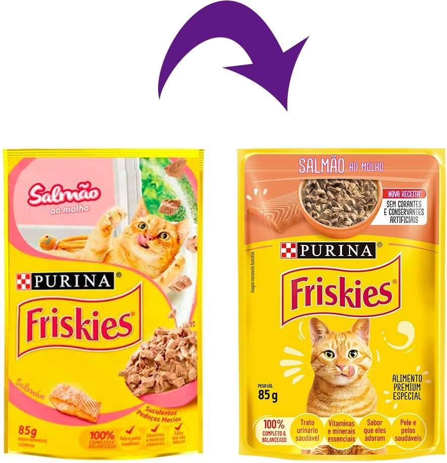 Ração Nestlé Purina Friskies Sachê Salmão ao Molho para Gatos - 85 g