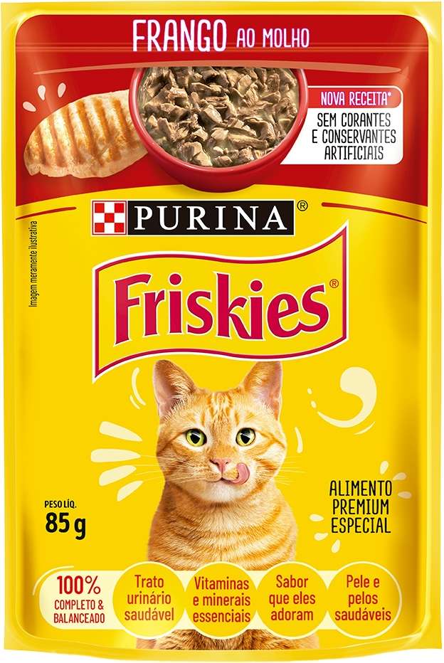 Ração Nestlé Purina Friskies Sachê Frango ao Molho para Gatos - 85 g