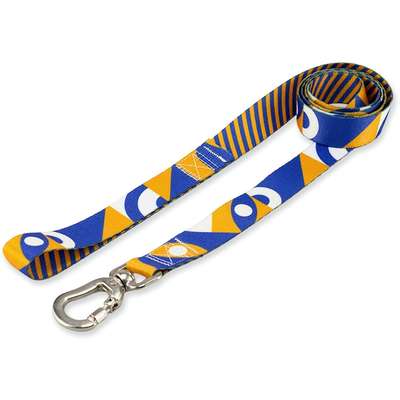Kit Guia + Peitoral Antipuxão Basic Pet Amarelo e Azul Moss para Cães