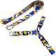 Kit Guia + Peitoral Antipuxão Basic Pet Amarelo e Azul Moss para Cães