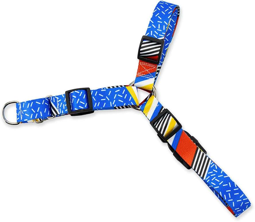 Kit Guia + Peitoral Antipuxão Basic Pet Azul Stem para Cães - Tam. P