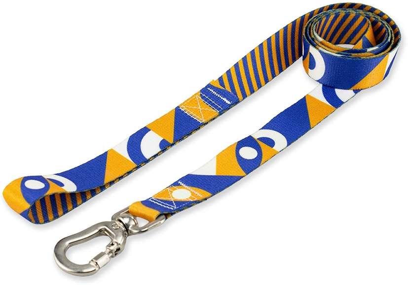 Kit Guia + Peitoral H Basic Pet Amarelo e Azul Moss para Cães - Tam. M